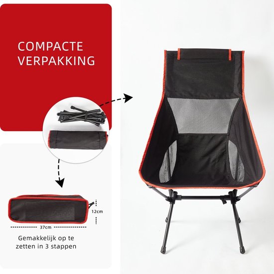 Compacte verpakking met handige opbergtas van 37x12 cm.