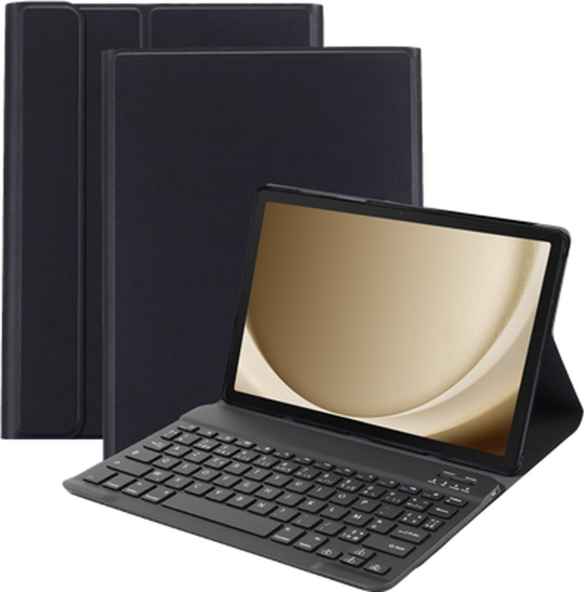 Just in Case tablet Hoes met Toetsenbord geschikt voor Samsung Galaxy Tab A9 Plus - AZERTY Bluetooth Keyboard Case - Zwart