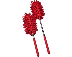 Gadgetpoint - Schoonmaak spons met stok - Autospons - Washandschoen - Schoonmaakspons Handschoen - Stoffen - Cleaning - Rood