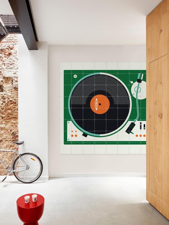IXXI Record Player - Décoration murale - Vintage - 140 x 100 cm