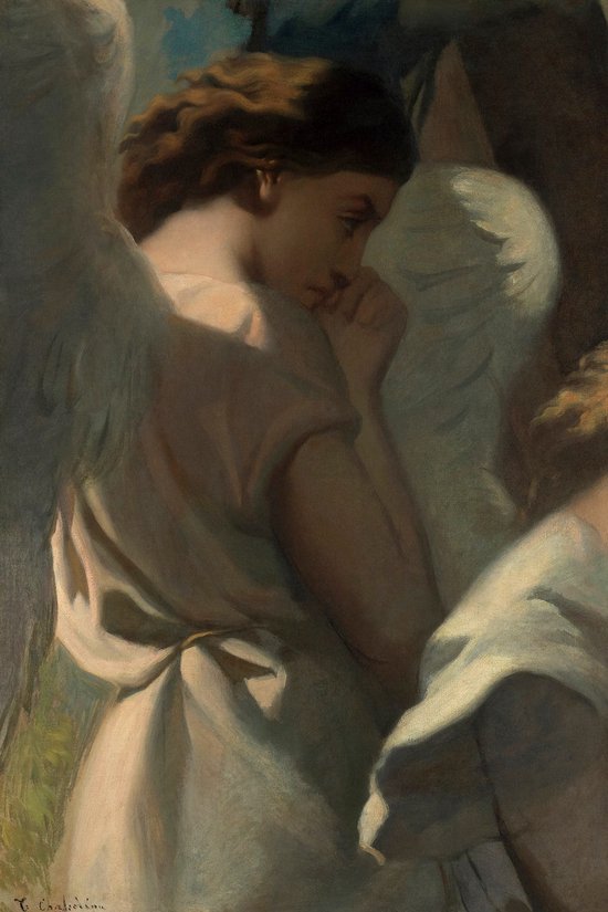 Théodore Chassériau - An Angel Praying in the Garden of Olives - Een engel die bidt in de Olijventuin (1840) - 3:2