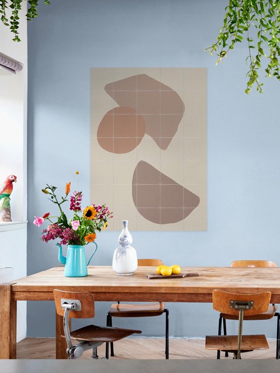 IXXI Mocha, Divers - 100 x 140 cm - Support de suspension gratuit - Grande décoration murale et affiches - Minimaliste, Graphisme, Abstrait, Géométrique