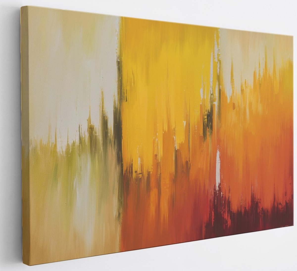 Saammp Canvas Schilderij - Vegen - Abstract - 30x20 - Foto op canvas - Wanddecoratie - Muurdecoratie Woonkamer - Slaapkamer decoratie - Canvas Print Multicolor