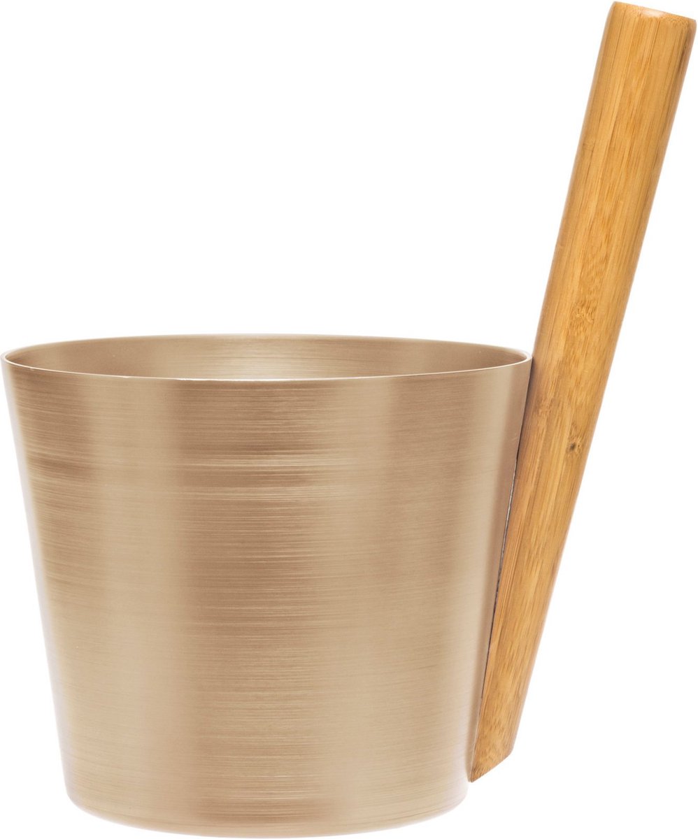 Goedkoopste Rento Design Sauna Emmer – Aluminium Champagne (5L