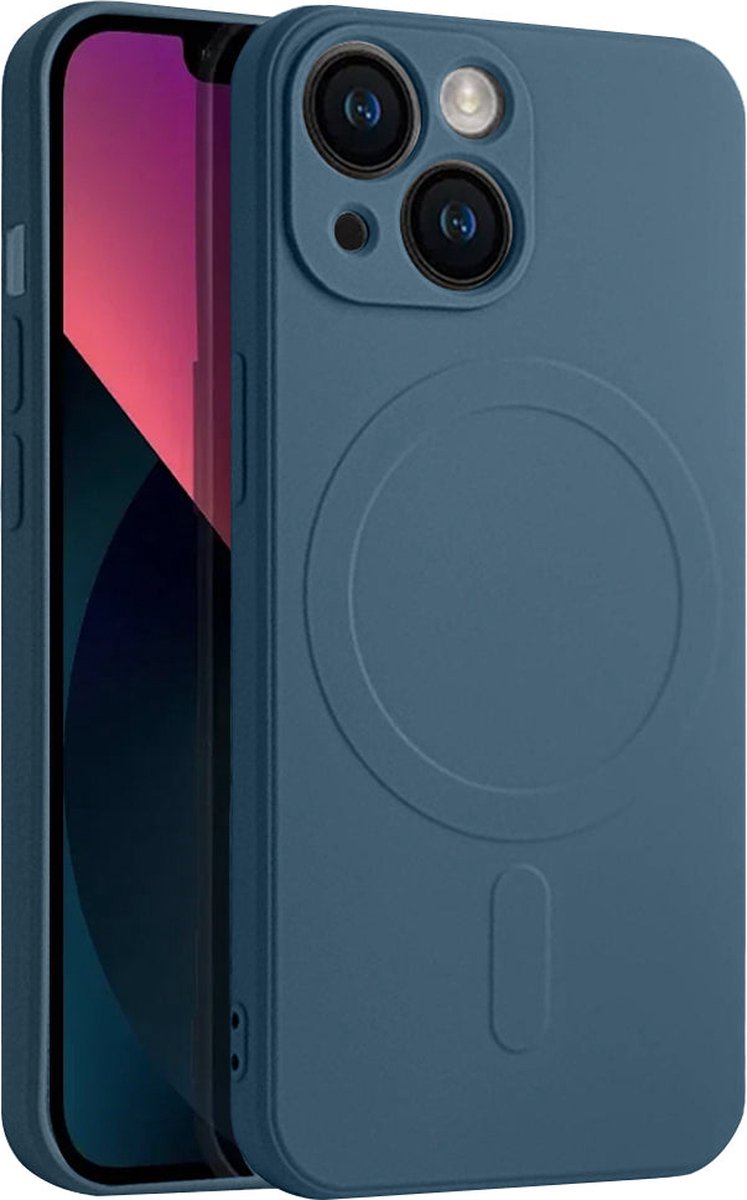 Casify Siliconen Hoesje geschikt voor MagSafe iPhone 13 Mini Hoesje - Blauw
