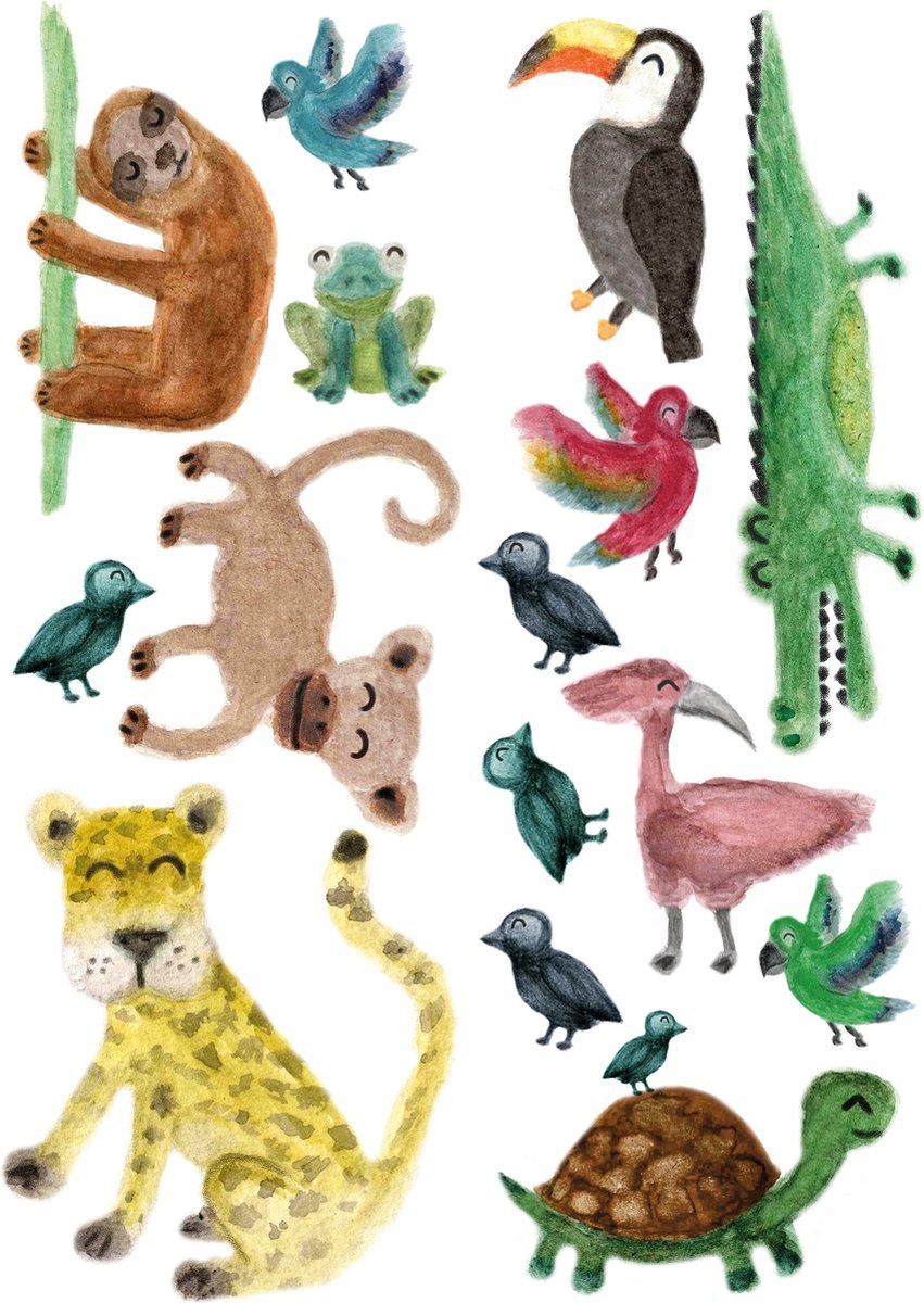 Art for the Home Muurstickers Jungle Dieren