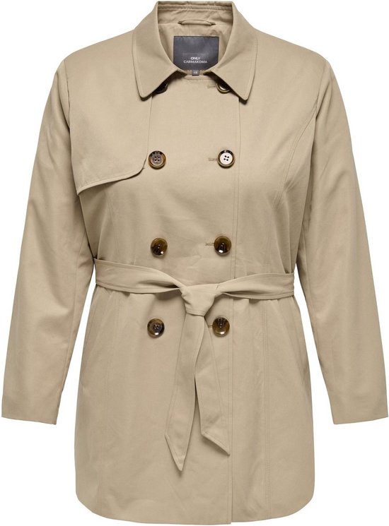 ONLY CARMAKOMA CARVALERIE TRENCHCOAT OTW NOOS Veste Femme - Racine de Gingembre
