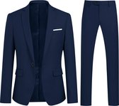 ALLTHEMEN Heren 2-Piece Suit - Zaken moderne casual jas pak - XL