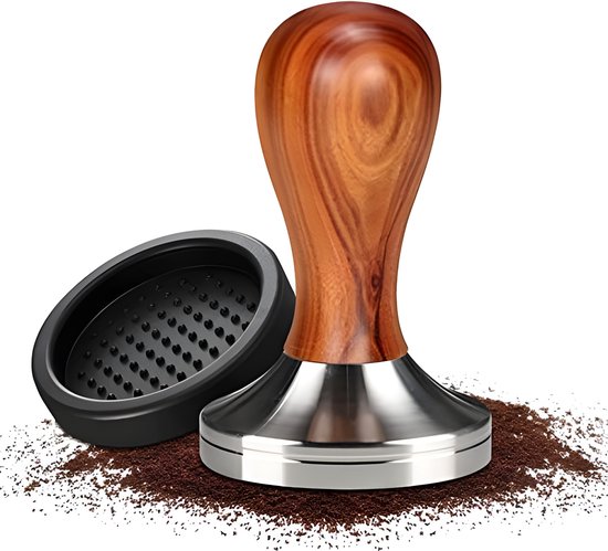 Motta koffie tamper - 58 mm - RVS / zwart - met 4% korting