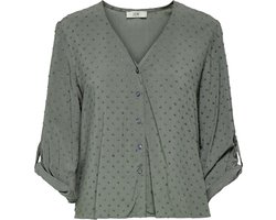 JDY JDYDIANA LIFE 7/8 DOBBY SHIRT WVN NOOS Dames Blouse - Castor Gray