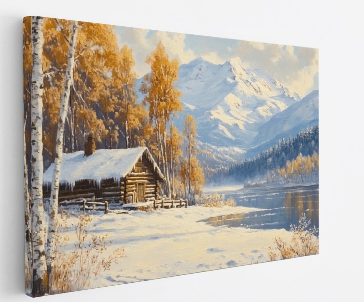 Saammp Canvas Schilderij - Natuur - Abstract schilderij - landschap - 45x30 - Foto op canvas - Wanddecoratie - Muurdecoratie Woonkamer - Slaapkamer decoratie - Canvas Print Multicolor