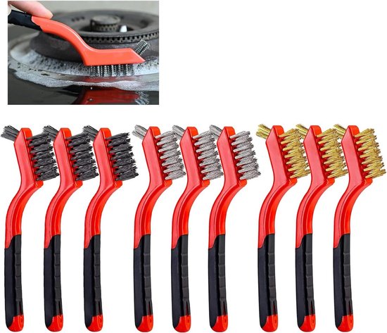 Messing Borstels Set Van 4 Voor Het Reinigen Van Lasresten, Roest En 3D Printer Sproeiers