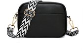 Crossbodytas - Schoudertas - Stijlvol - 22*10*16cm - Crossbodytas voor dames - Schoudertas voor dames - zwart - PU - Tas Handtas voor reizen, werk - Dames cadeaus