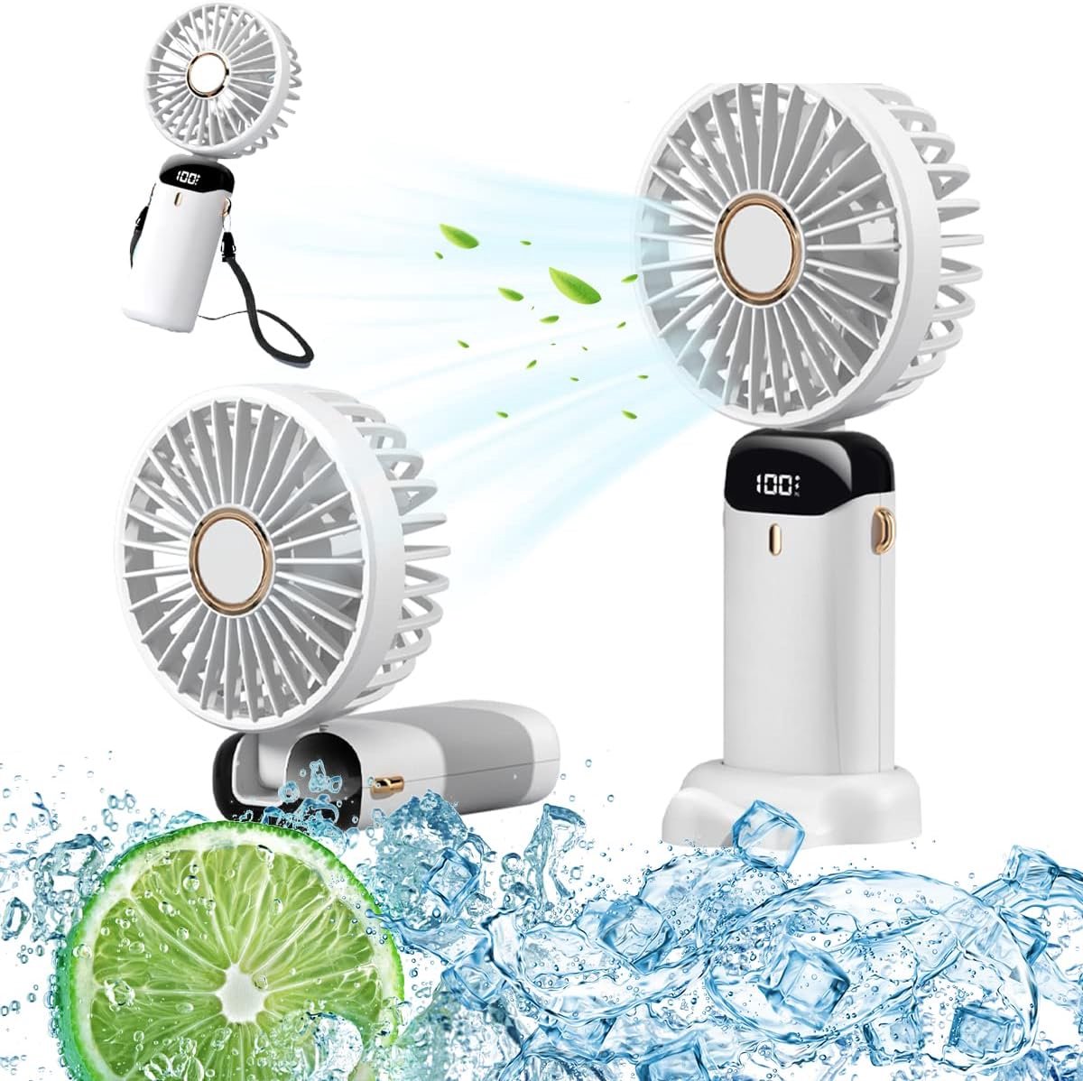 Draagbare USB Oplaadbare Handventilator met 5 Snelheden - Opvouwbaar, Compact en Efficiënt voor Thuis en Buiten