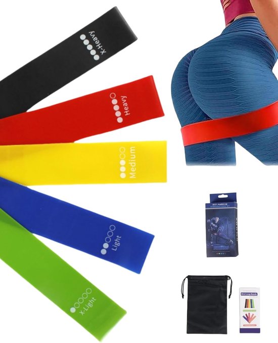 Blauwe weerstandsband op rol – hoge weerstand voor spierontwikkeling