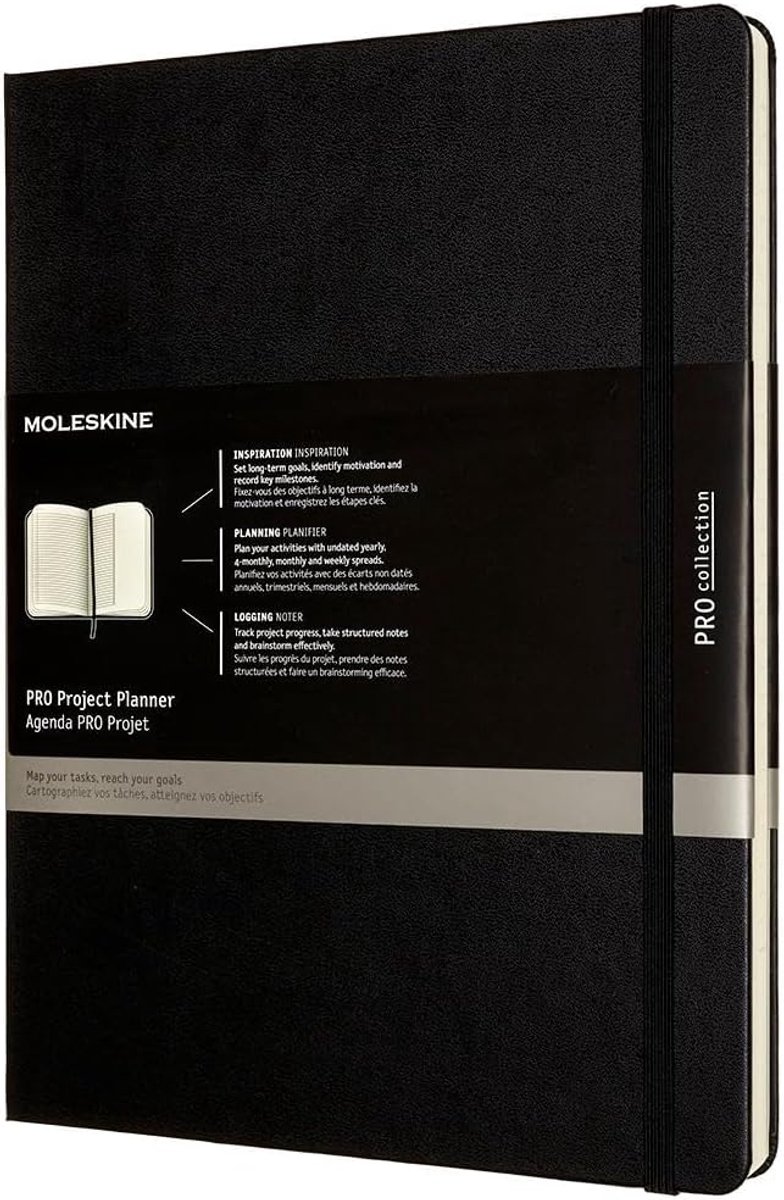 Professionele Projectplanner en Notitieboek | Doelgericht Plannen en Productiviteit Verbeteren | Hard Cover X-Large 19 x 25 cm