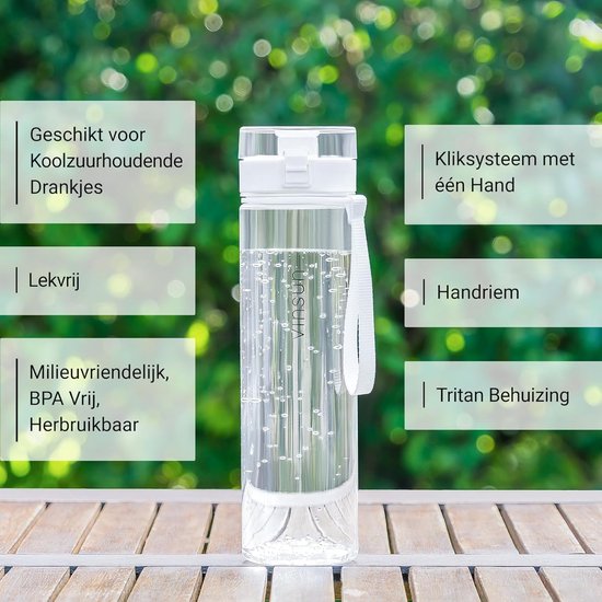 Drinkfles 1L - Lekvrij, Lichtgewicht, BPA-Vrij - Voor Sport en School — afbeelding 3