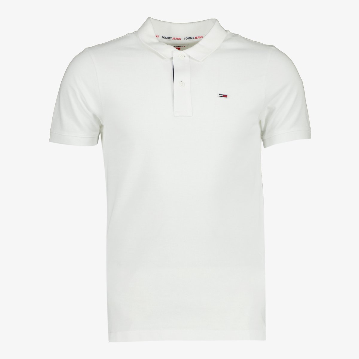 Tommy Jeans Tjm Slim Placket Polo Wit