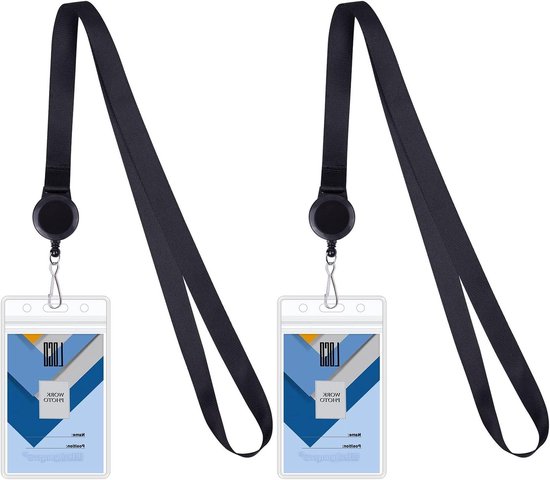 Fushing 5 intrekbare sleutelspoelen en lanyards voor ID-kaarthouder voor schoolevenementen