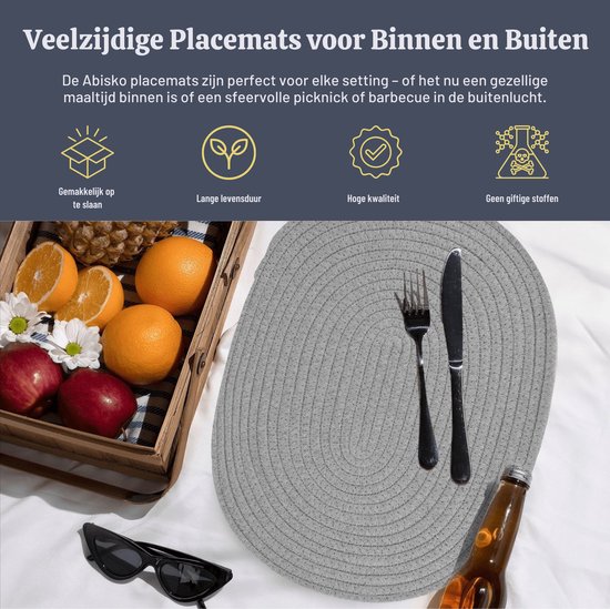 Napperons de Sophie Nordinn® - Set (4 pièces) en Katoen - 43 cm x 34 cm