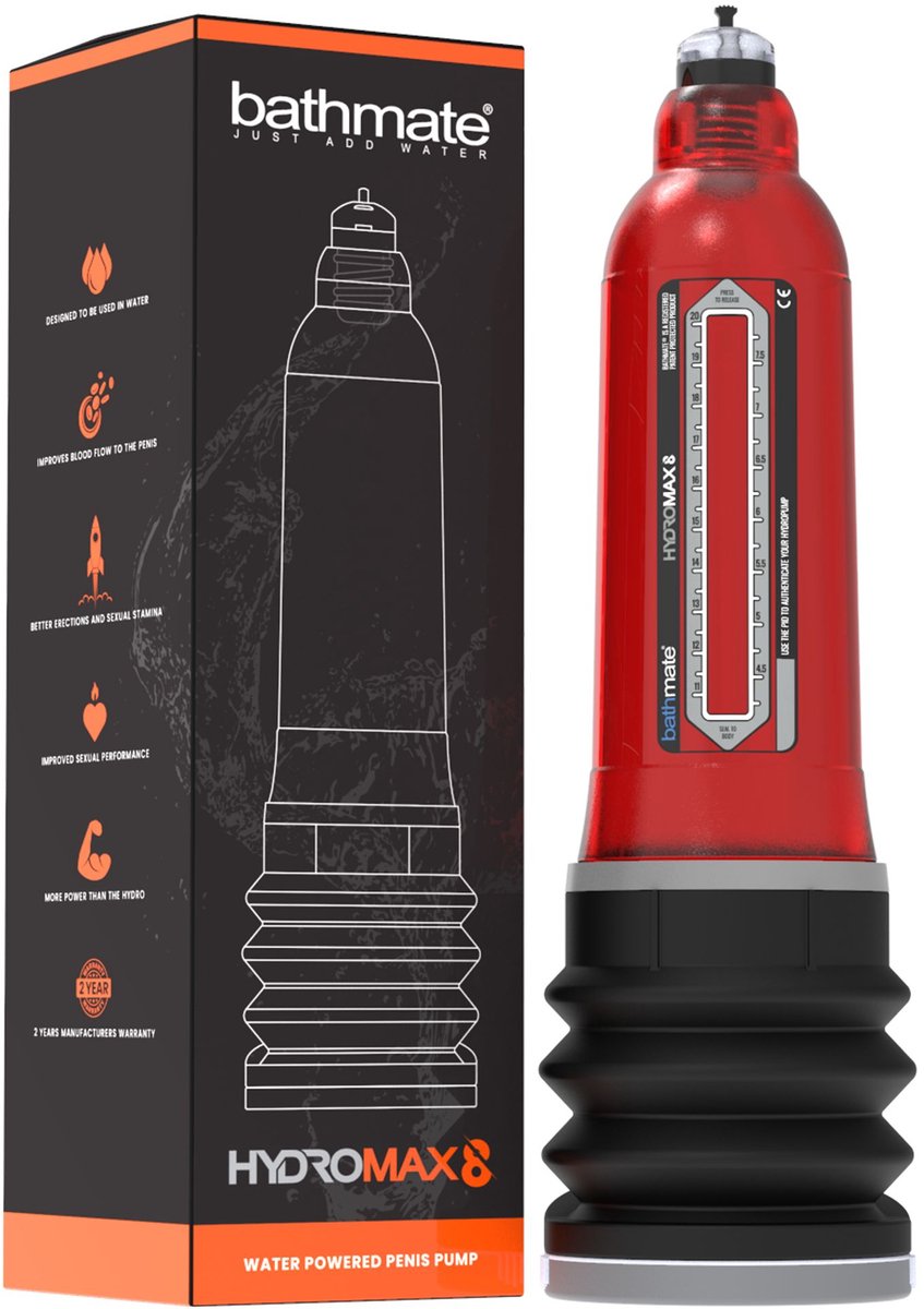 Goedkoopste Bathmate - Hydromax8 Penis Pump Red