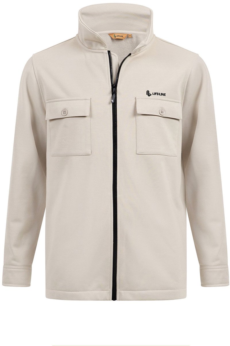 Manu Fleece Jas Heren Beige