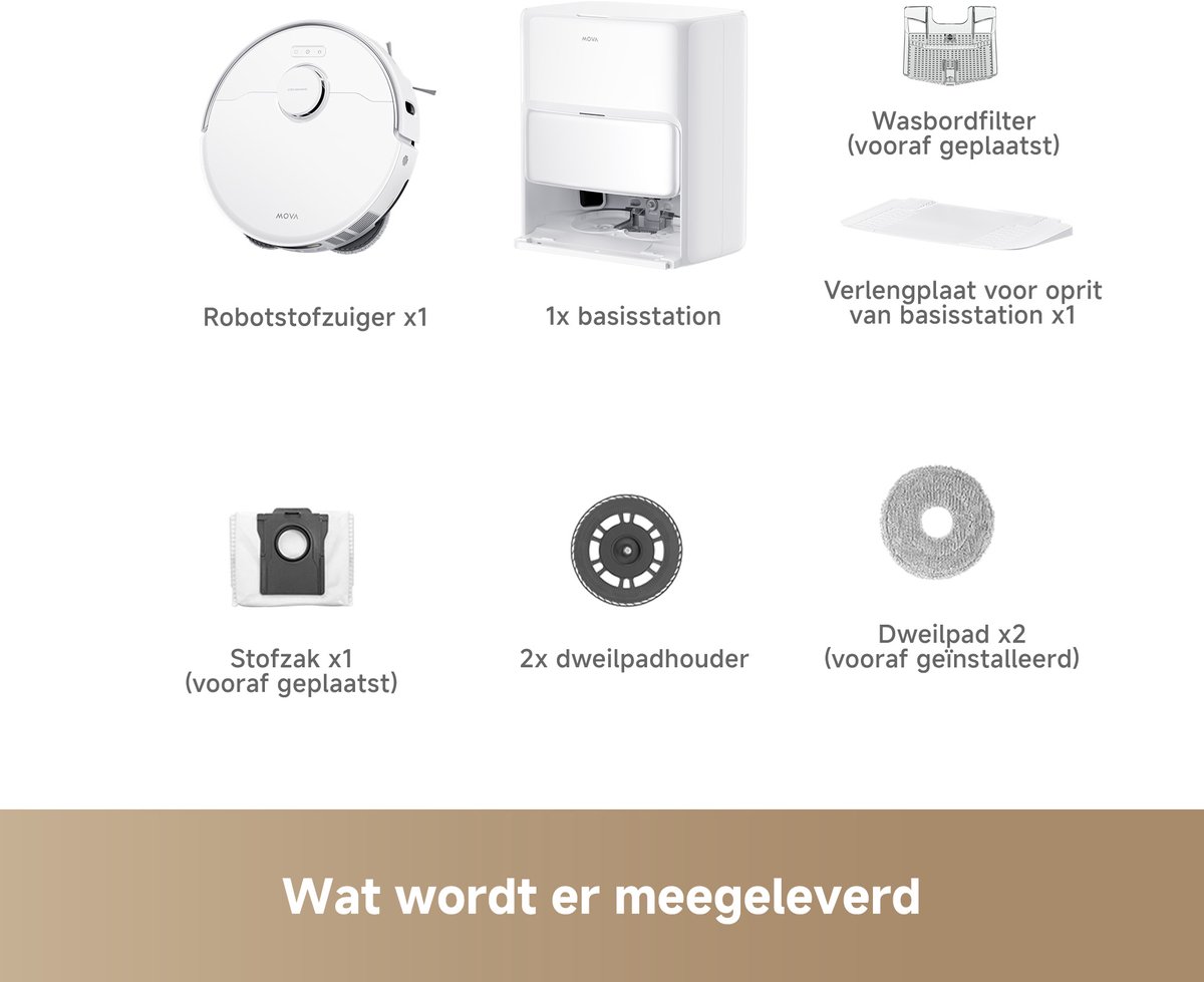 Afbeelding 3 van MOVA P50 Ultra - Robotstofzuiger - Automatisch ledigen - Geschikt voor Tapijten