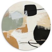 WallCircle® Wandcirkel 150x150 cm - Muurcirkel Paint - Abstract - Kleuren - Muurdecoratie woonkamer - Wanddecoratie slaapkamer - Kamer decoratie accessoires - Ronde schilderijen