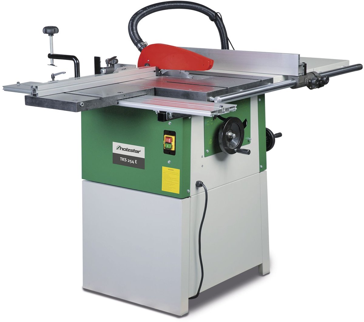 Universele precisie stationaire zaagtafel voor hout zaaghoogte 80 mm 1,5 kW 230V incl. cirkelzaagblad dia. 254 mm Holzstar TKS254E 230V