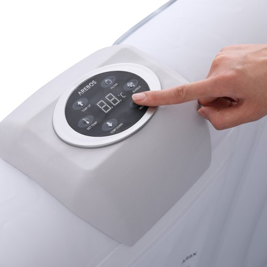 AREBOS Hottub voor Innen en Buiten - 4 Persoons - 130 luchtstralen - 154 x 154 cm - 600L - Opblaasbaar Bubbelbad Massage