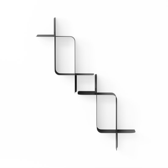 ÉTAGÈRE DE MONTAGE EN MÉTAL, 2PK, BLACK