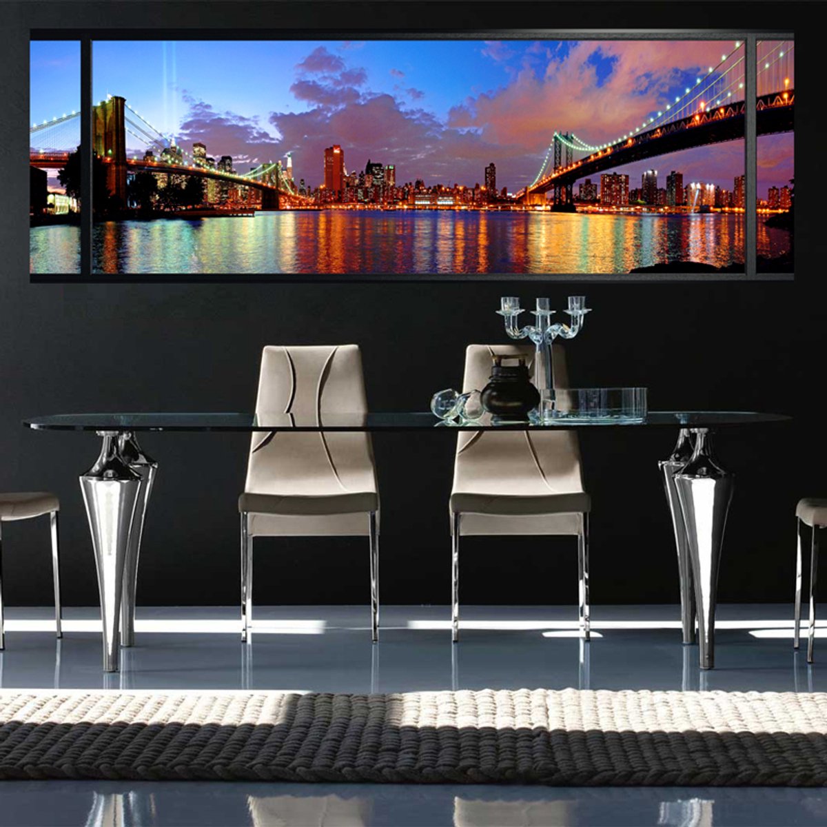 Ambiance Sticker 3D-effect sticker Brooklyn Bridge 1 40 x 120 cm Multi color