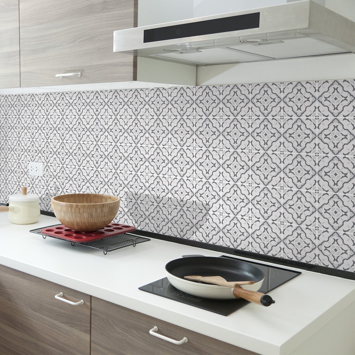 Ambiance Sticker Zelfklevende muurtegelstickers voor keuken en badkamer - 60 Bethania azulejo tegelstickers - 60 stickers, 10x10cm Multi color