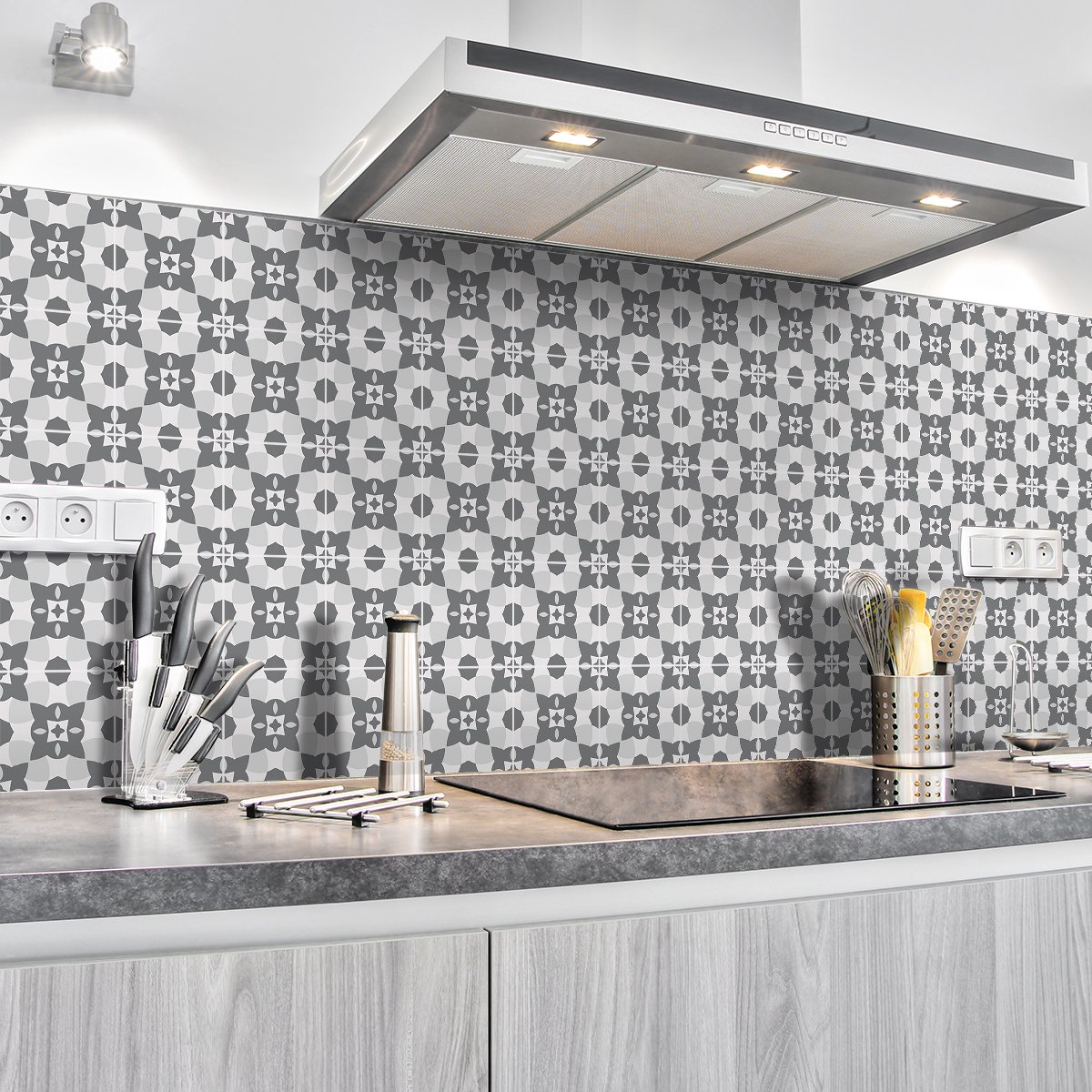 Ambiance Sticker Zelfklevende tegelmuurstickers voor keuken en badkamer - 60 Azulejos Sheila tegelstickers - 60 stickers 20x20cm Multi color