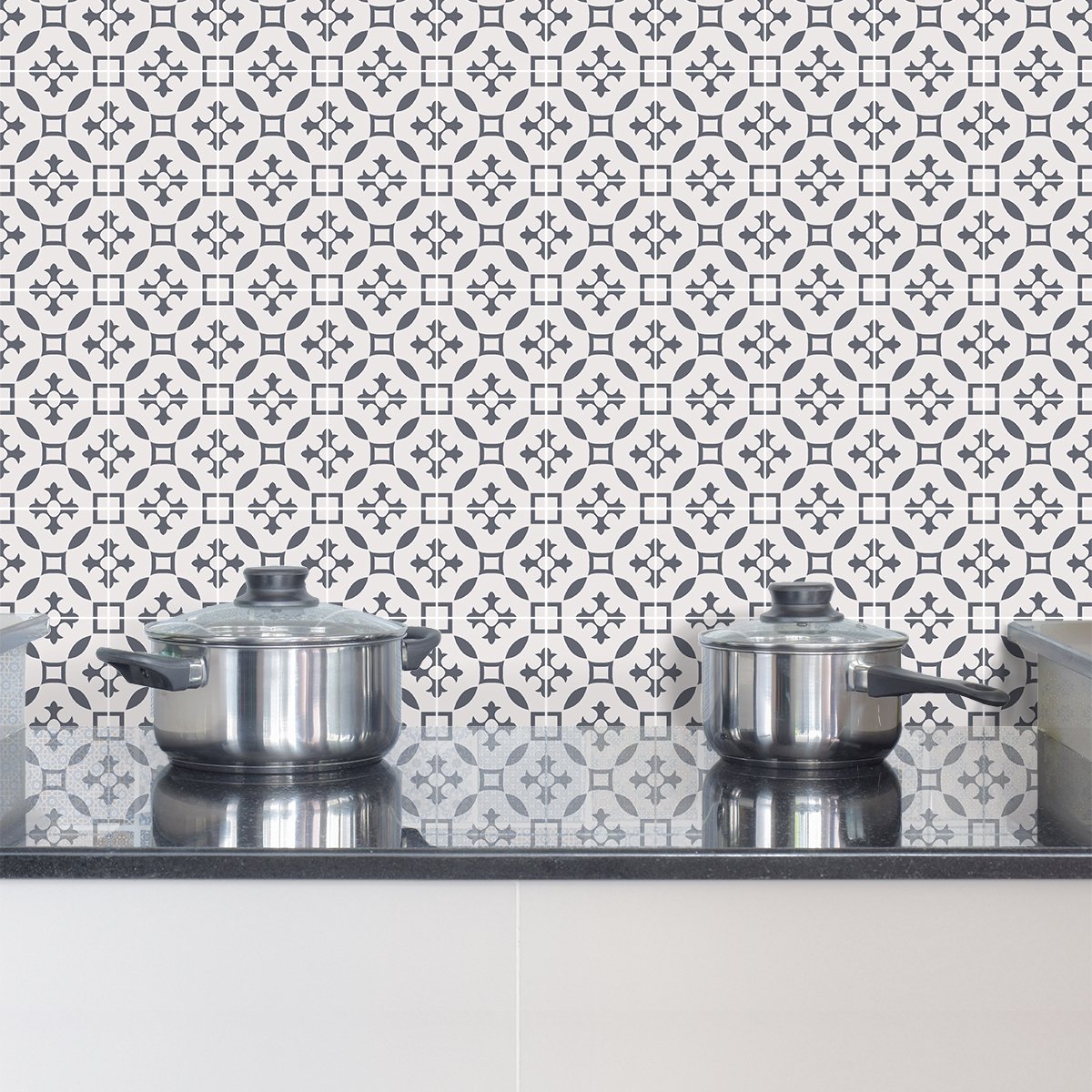 Ambiance Sticker Zelfklevende tegelmuurstickers voor keuken en badkamer - 24 Azulejos Candia tegelstickers - 24 stickers 10x10cm Multi color