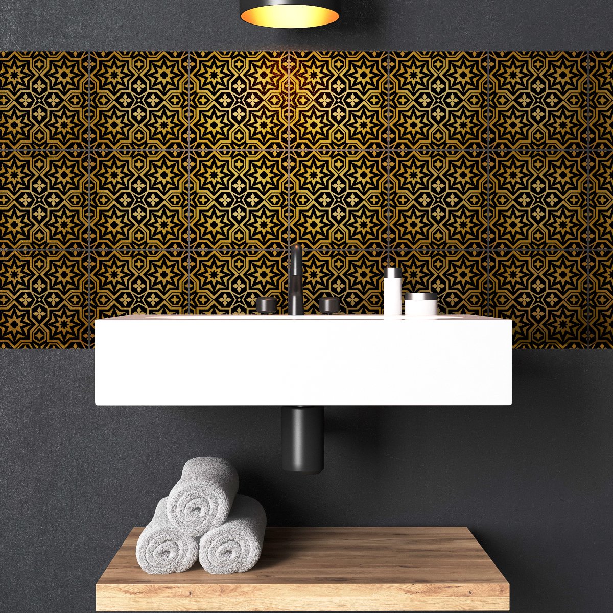 Ambiance Sticker Zelfklevende tegelmuurstickers voor keuken en badkamer - 9 Oosterse tegelstickers van Enfida - 9 stickers 10x10cm Multi color