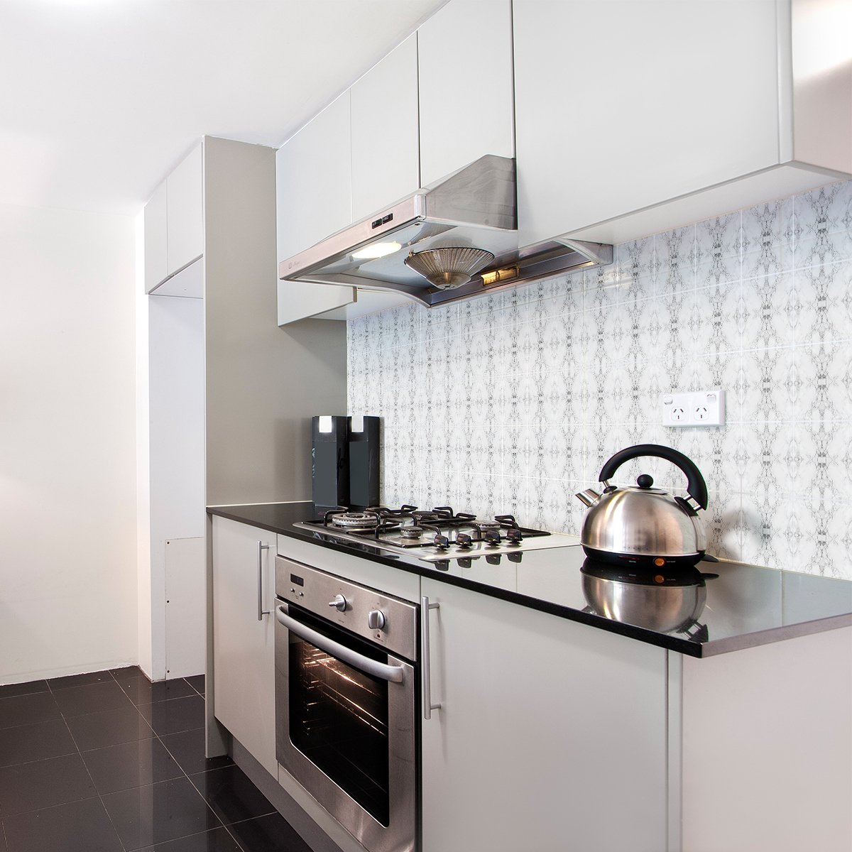 Ambiance Sticker Zelfklevende tegelmuurstickers voor keuken en badkamer - 30 cementtegelstickers met marmerlook - 30 stickers 20x20cm Multi color