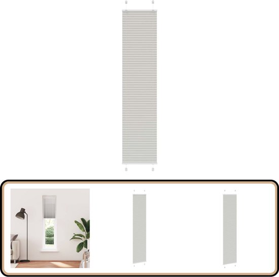 Store plissé vidaXL - 40x200 cm - Store plissé gris clair - Store enrouleur - Rideaux - Brise-vue - Protection solaire