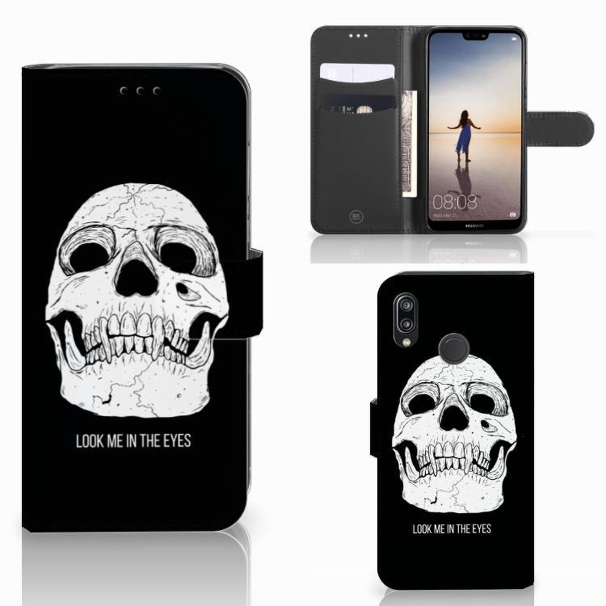 Telefoonhoesje met Naam Samsung Galaxy A30 Skull Eyes