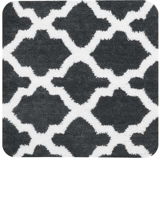Dutch House Bidetmat Toulon - Bidetmat 60x60 m - Antraciet - Antislip - Badmatten - Anti Slip Douchemat - Badkamer Mat - Snel Absorberend - Snel Drogende Badmat - Bidetmat - WC mat - Toiletmat voor hangend toilet