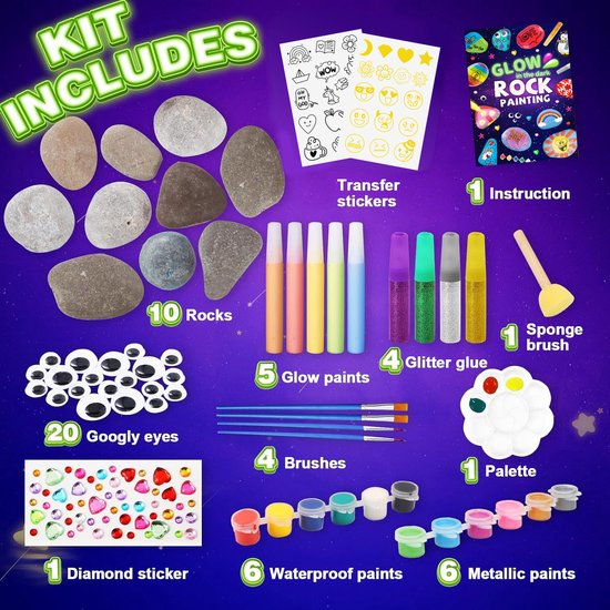 DIY - Stenen Schilderen Set - Craft Steen Schilderen Set - Educatief