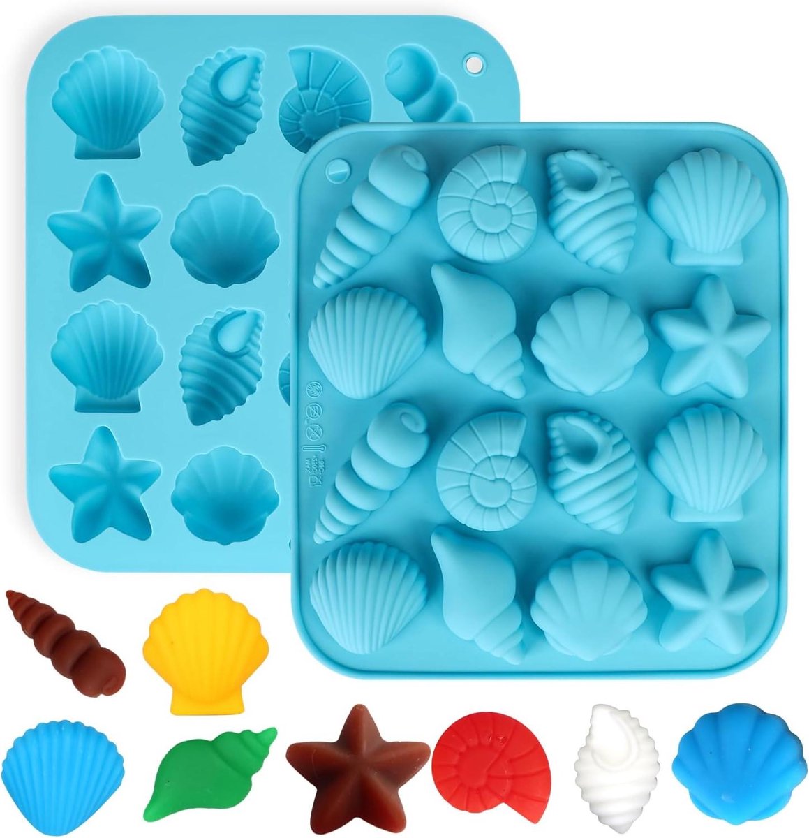 Siliconen Vorm 2 Stuks - Zeestervormen Chocolade Snoep Taartdecoraties