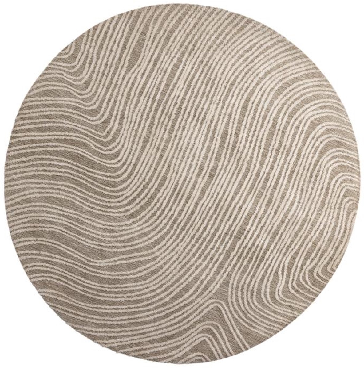 Svea - Alba ronde vloerkleed - ø200 cm - beige