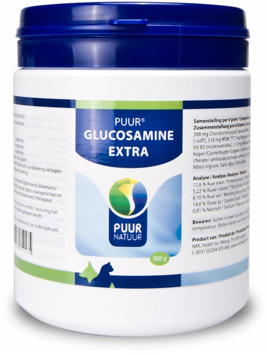 Puur Natuur Glucosamine Compleet Hond&Kat - Voedingssupplement - Gewrichten - Spieren - 500 g