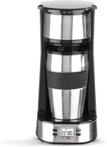 Koffiezetapparaat - 750W - Timerfunctie - RVS Design - 0.4L Beker - Permanent Filter - 1 Kop
