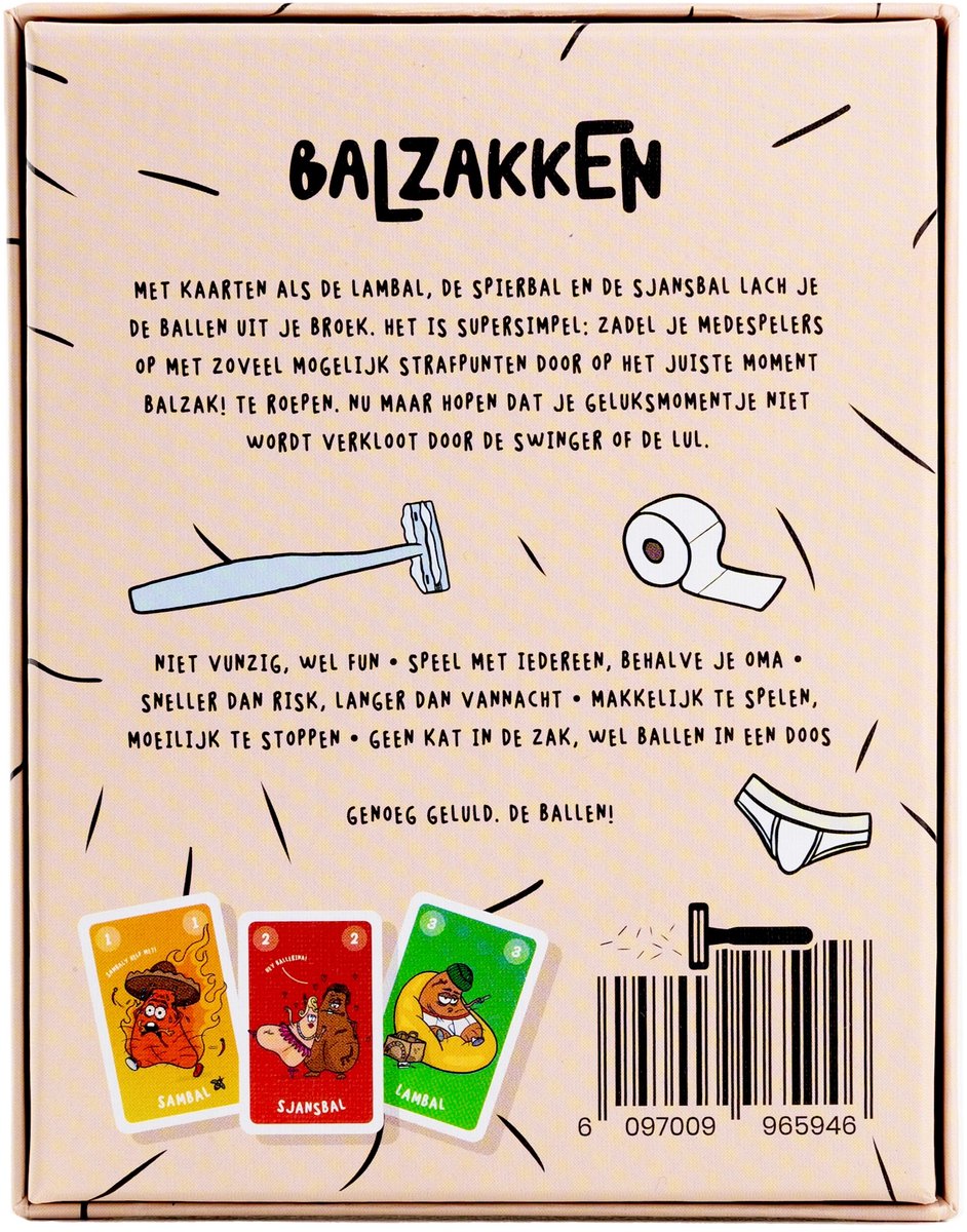 Balzakken - Hilarisch Partyspel - Brutaal Kaartspel - Cadeau voor Studenten & Vrienden & Familie - Inclusief aandacht voor Zaadbalkanker — afbeelding 8