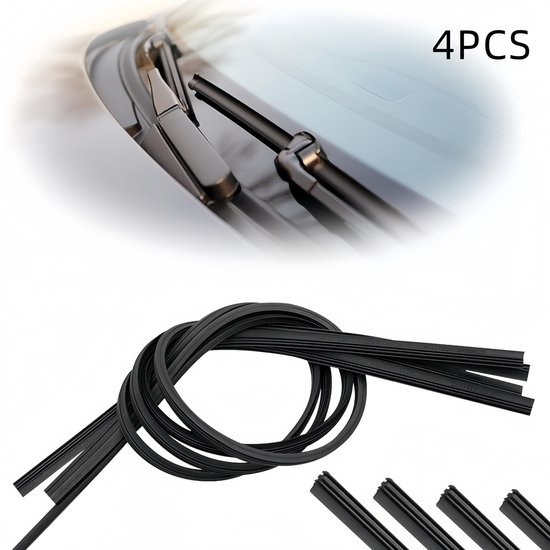 4 stuks - Ruitenwisserbladen Navullingen - Wisserbladen vervangingspakket - Verstelbare Auto Ruitenwisser Rubberen Strips - Auto Accessoires,Verstelbare rubberen wisserbladvullingen,Ruitenwisserrubberstrips (28Inch)