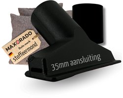 Maxorado Stofzuiger bekledingszuigmond - Universeel voor 32 mm en 35 mm - stofborstel, meubelborstel, opzetstuk - geschikt voor Bosch Professional, 18V systeem accustofzuiger