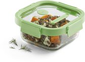 Boîte de conservation en Glas Lékué 800 ml, carrée - Vert