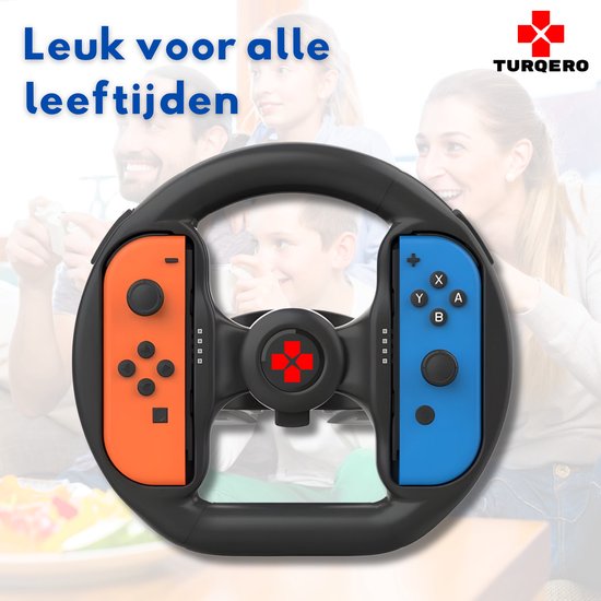 Turqero© Stuurwiel voor Nintendo Switch Joy-Con - Race Stuur - Racing wheel - Accessoires - geschikt voor Switch & OLED - Zwart van Turqero© — afbeelding 4